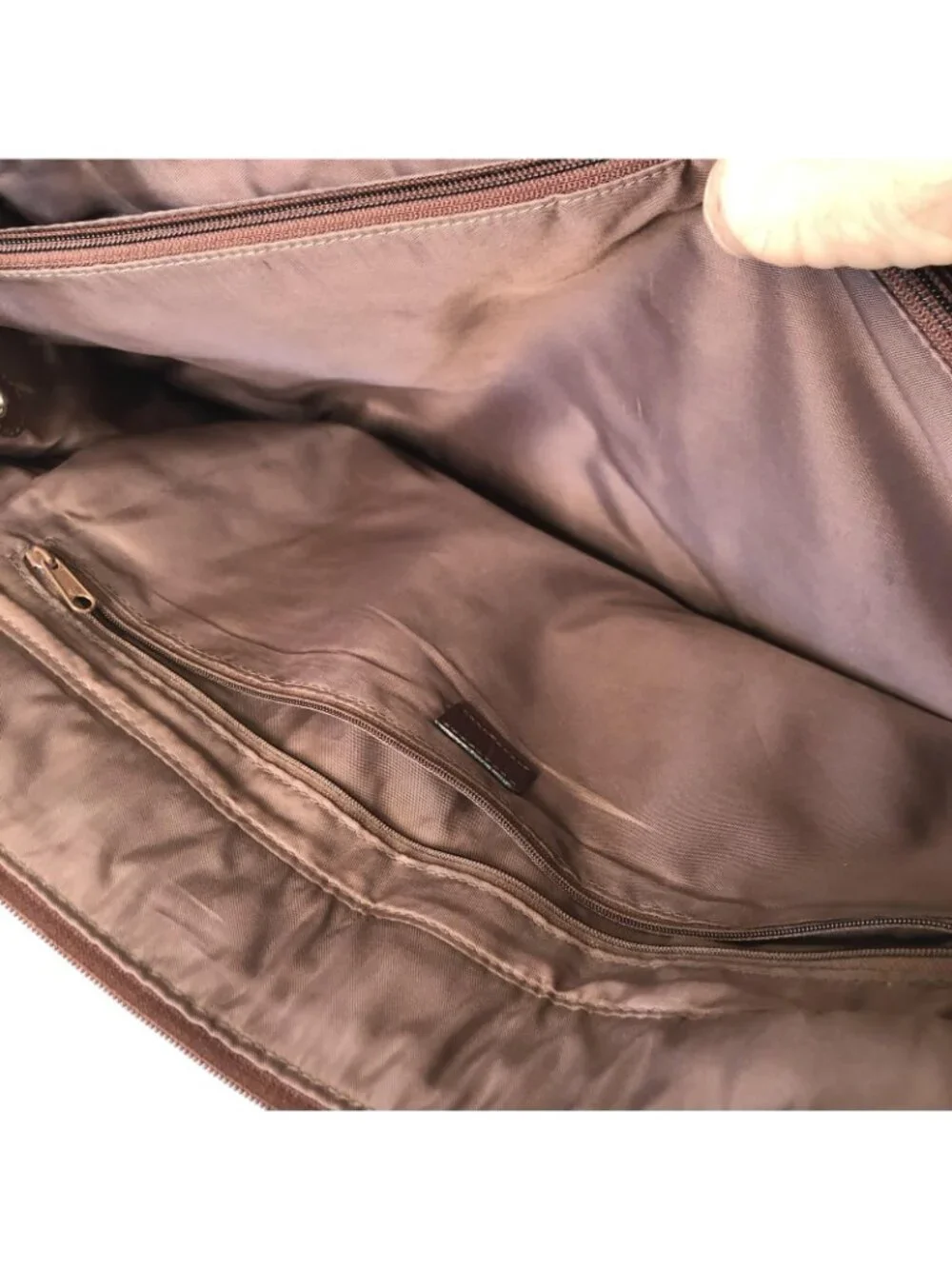 Italian Leather Briefcase Bag Mens Large Brown Zip Crossbody Business Organizer
